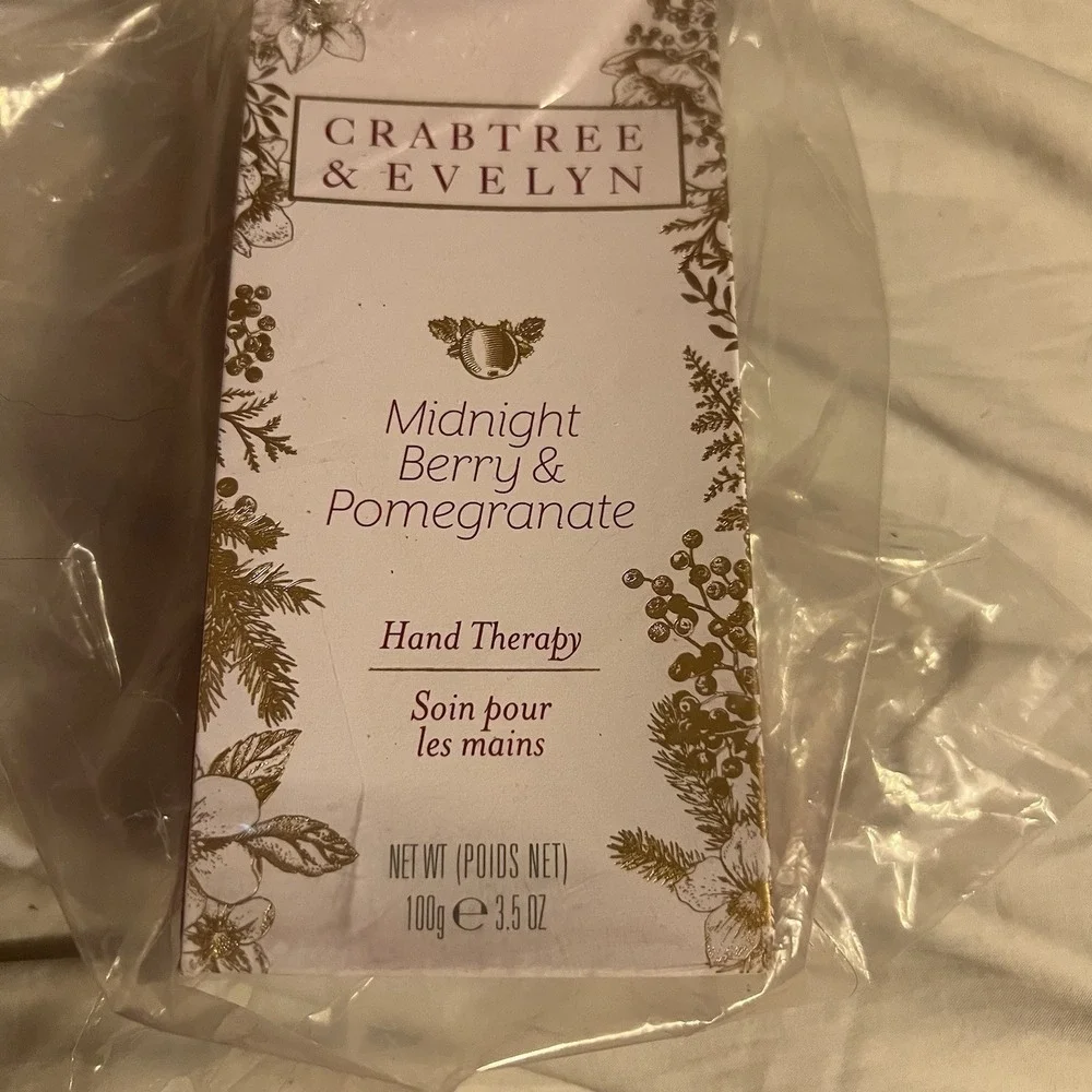Crabtree & Evelyn MIDNIGHT BERRY & POMEGRANATE Hand Therapy 3.5‎ oz Cream NIB